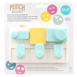 Pons board + ponzen set - Emoji / smileys ponsbord (5 st. + papier)