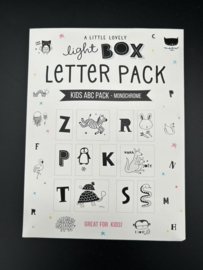 Lightbox letter set: ABC dieren - zwart