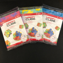Happy Cube Pro - set van 3 (paars, blauw, geel)