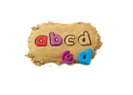 Zand vormen alfabet - kleine letters