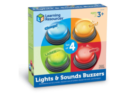 Antwoord buzzers met licht en geluid (set van 4)