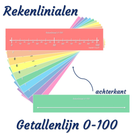 Rekenliniaal - getallenlijn 0-100 (10 st.)