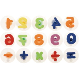 XXL Stempels cijfers en rekenkundige symbolen (15 st.)