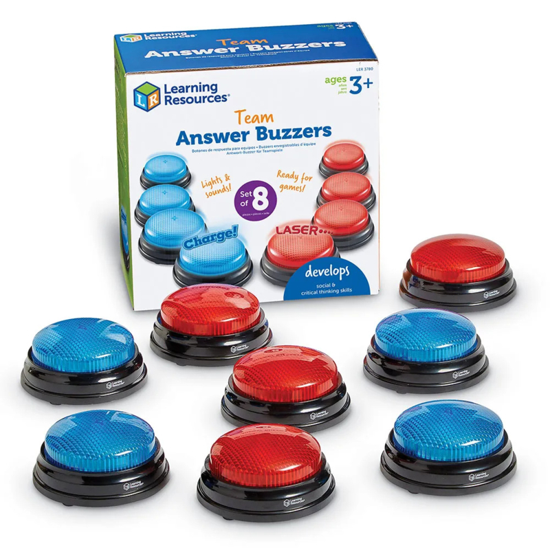 Antwoord buzzers Teams! (set van 2x 4 stuks)