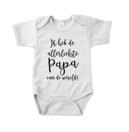 Romper  "Allerliefste papa" wit