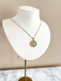 June-Rose birth flower necklace gold