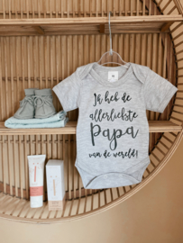 Romper  "Allerliefste papa" grey