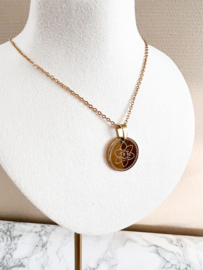 December-Narcissus birth flower necklace gold