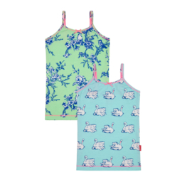 Girls Singlet 2 Pack swans birds mt 104/110