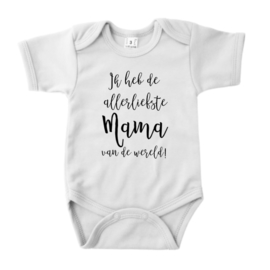 Romper  "Allerliefste mama" wit