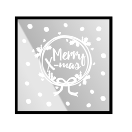 X-mas krans statische raamsticker