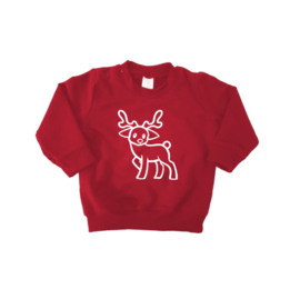 Rendier sweater "Rood"