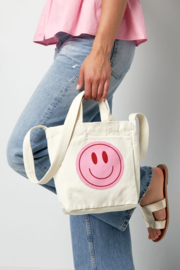 Canvas tas smiley