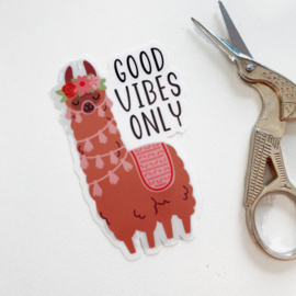 Lama sticker  -Good vibes only-