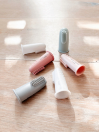 Finger toothbrush blush/off-white