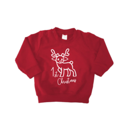 1st Christmas sweater "Wijn rood"