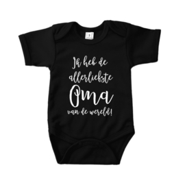 Romper  "Allerliefste oma" black