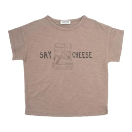 Tocoto vintage "Say cheese" T-shirt brown