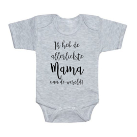 Romper  "Allerliefste mama" grey