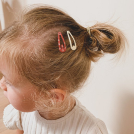 Basic baby haarspeldjes - neutral strawberry