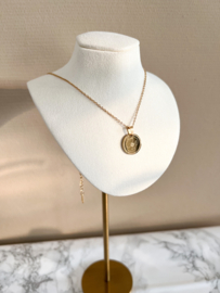 August-Poppy birth flower necklace gold