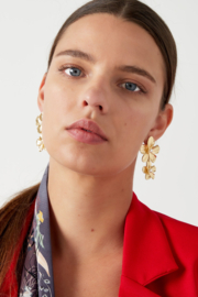 Oorbellen flowers - goud