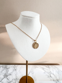 November-Chrysant birth flower necklace gold
