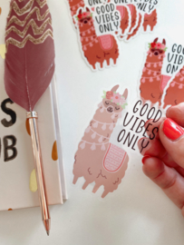 Lama sticker  -Good vibes only-