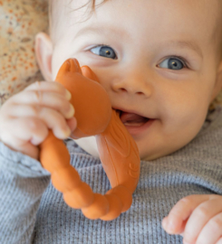 Natruba Teether - Natural Rubber - Fox - Orange