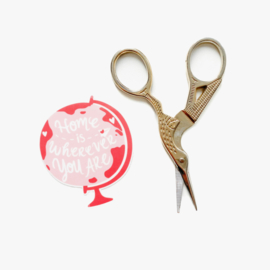 Globe sticker  -Home is wherever you are-