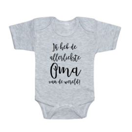 Romper  "Allerliefste oma" grey