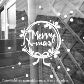 X-mas krans statische raamsticker