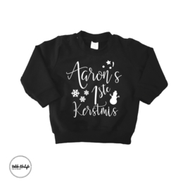 Mijn eerste kerstmis sweater "Zwart"