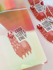 Lama sticker  -Good vibes only-