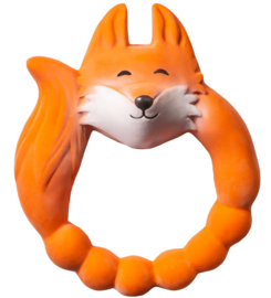 Natruba Teether - Natural Rubber - Fox - Orange
