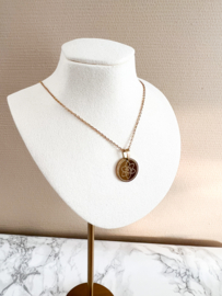 December-Narcissus birth flower necklace gold