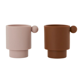 Tiny Inka kop 2-pack caramel-rose