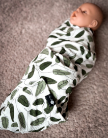 Swaddle XL Green Leaves