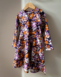 Twirly Dress Aubergine Flowers