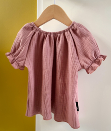 Short Puff Sleeve Clay Pink