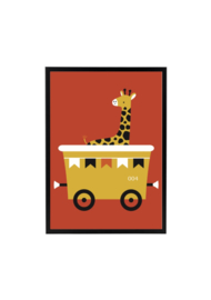 Wagon met Giraffe