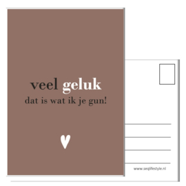 KAART /VEEL GELUK (8X)