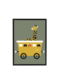 Wagon met Giraffe