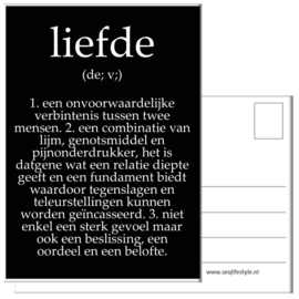 KAART / LIEFDE ZWART (8X)