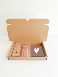 Giftbox maat M - Hart Oudroze (5x)