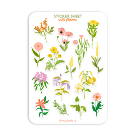 Stickervel Wild Flowers A5