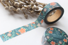 Washi tape Flowers by night