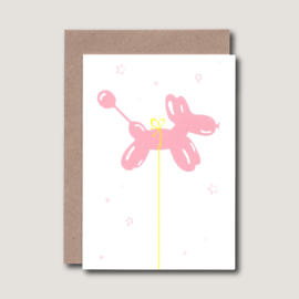 Card Pink Balloon