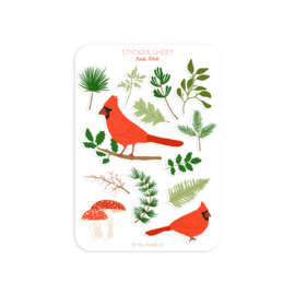 Stickervel Red Bird A6