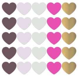 Stickers Hearts Purple Blue MIX (10)